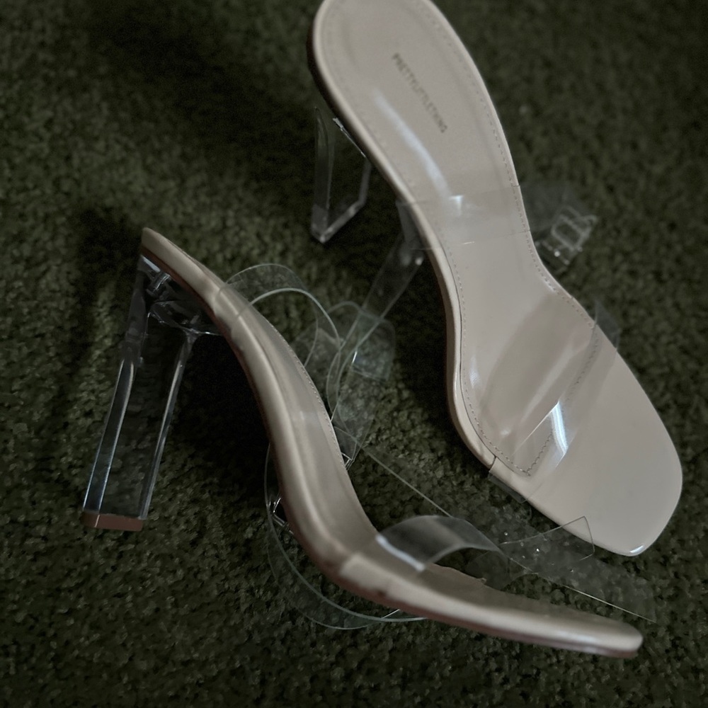 Princess Polly clear strap heels